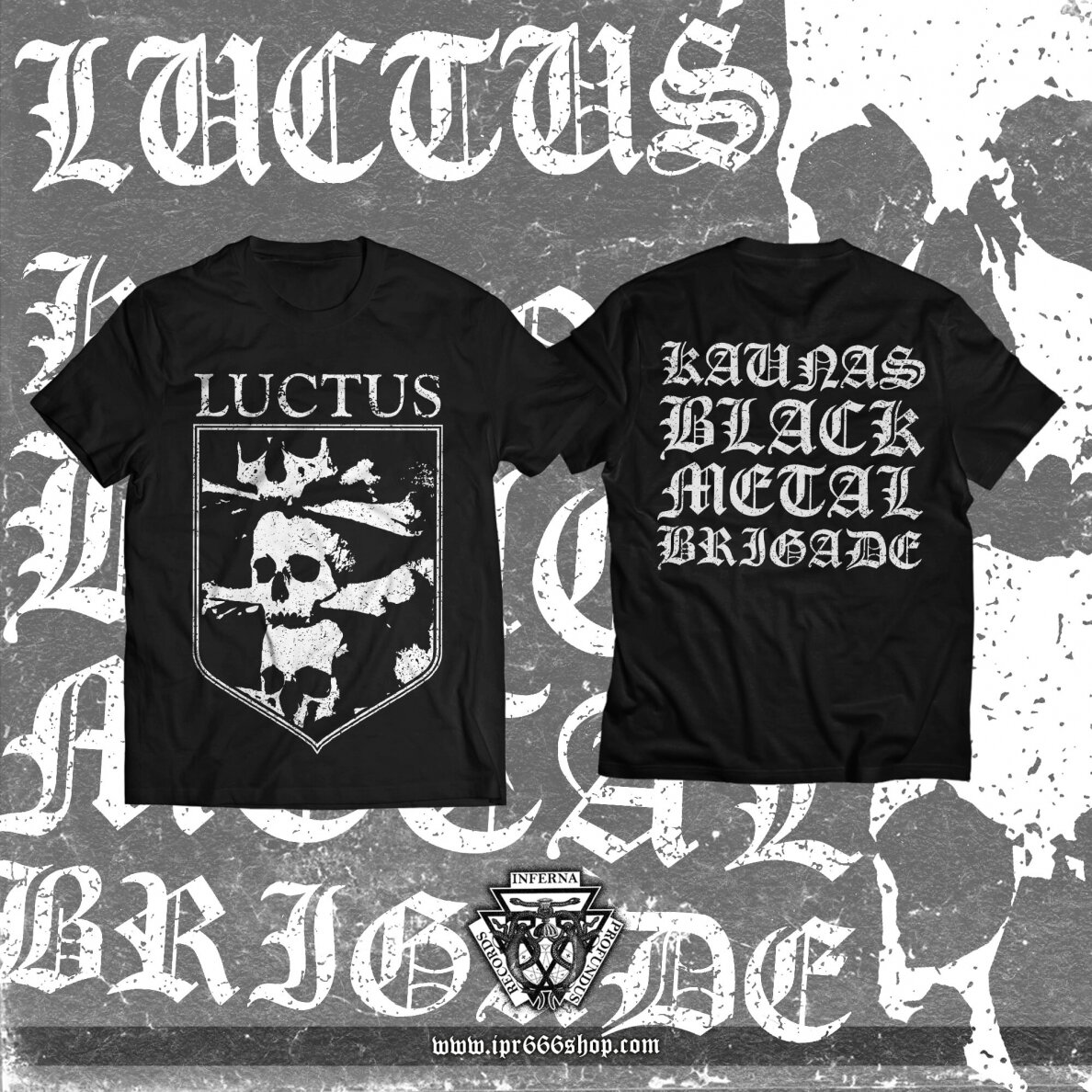 Luctus - Skulls - Kaunas Black Metal Brigade T-Shirt