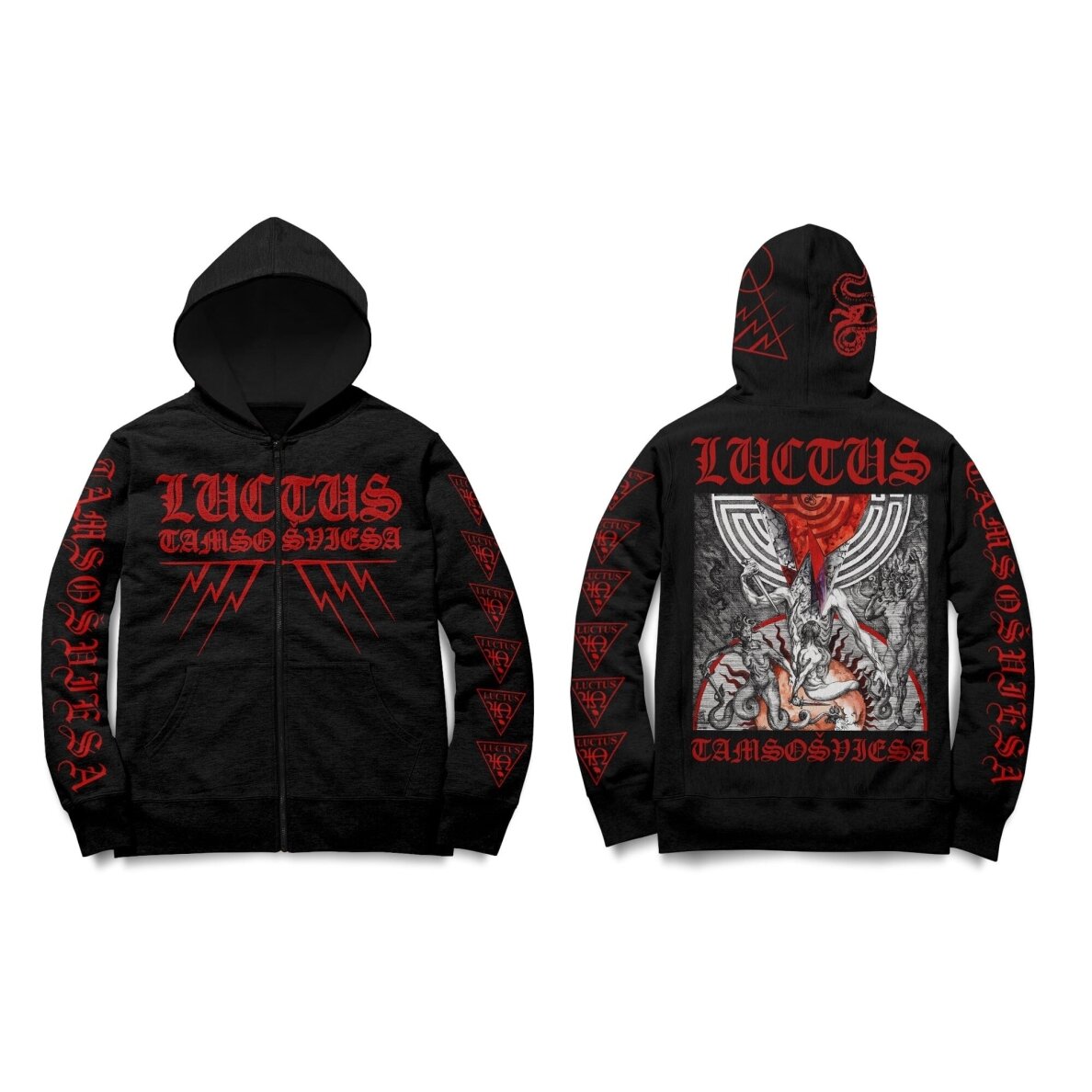 Luctus - Tamsošviesa Hooded Zipper (Black)